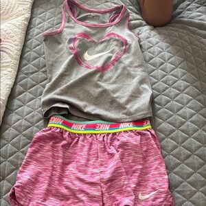 Nike Kids' Gray and Pink Athletic Set
